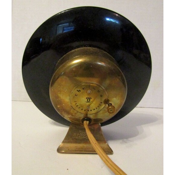 Art Deco Chelsea Elecronometer Desk Clock Model VE Vintage Black Bakelite Works - Picture 5 of 9